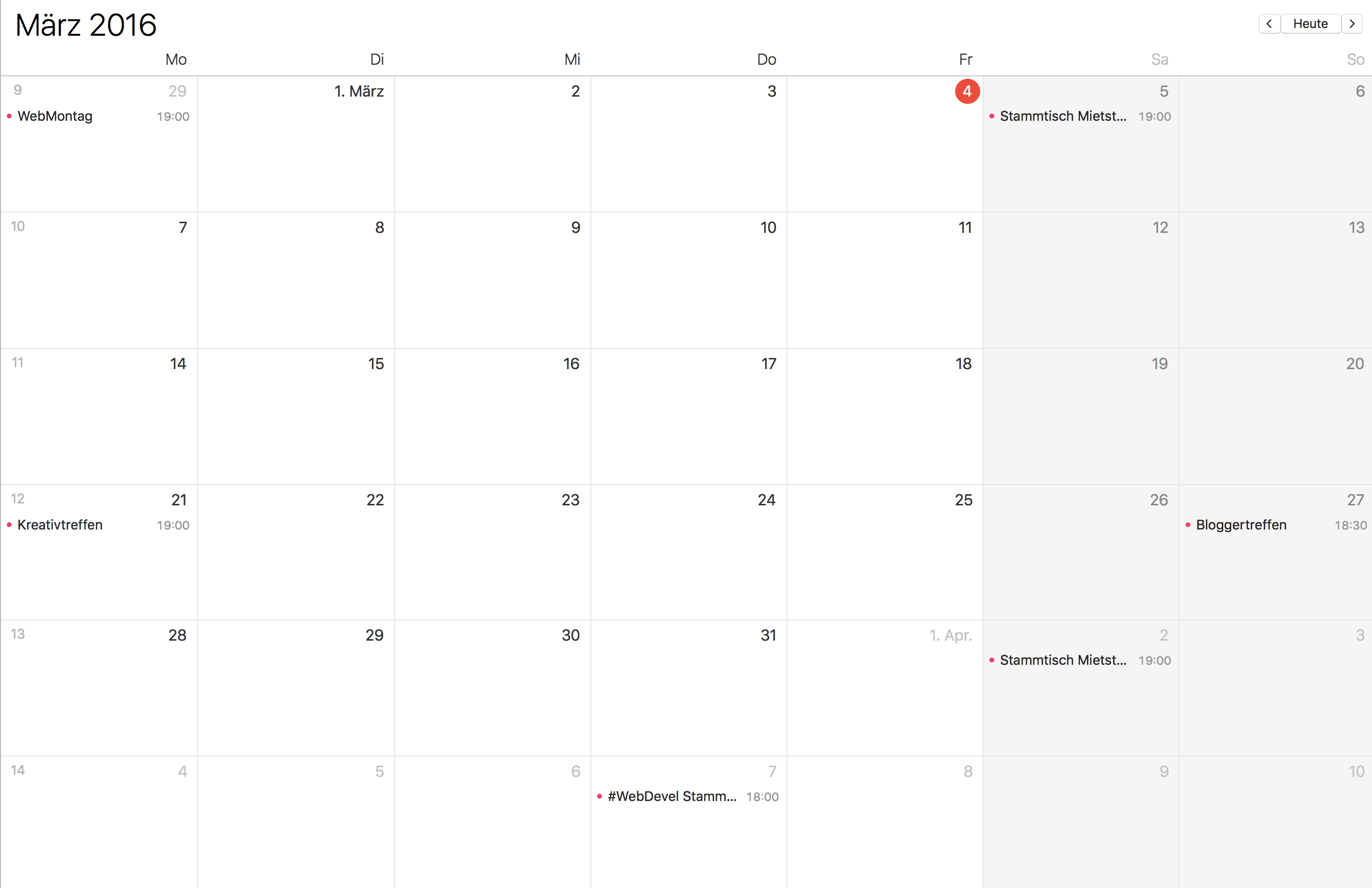 Symbolbild Kalender