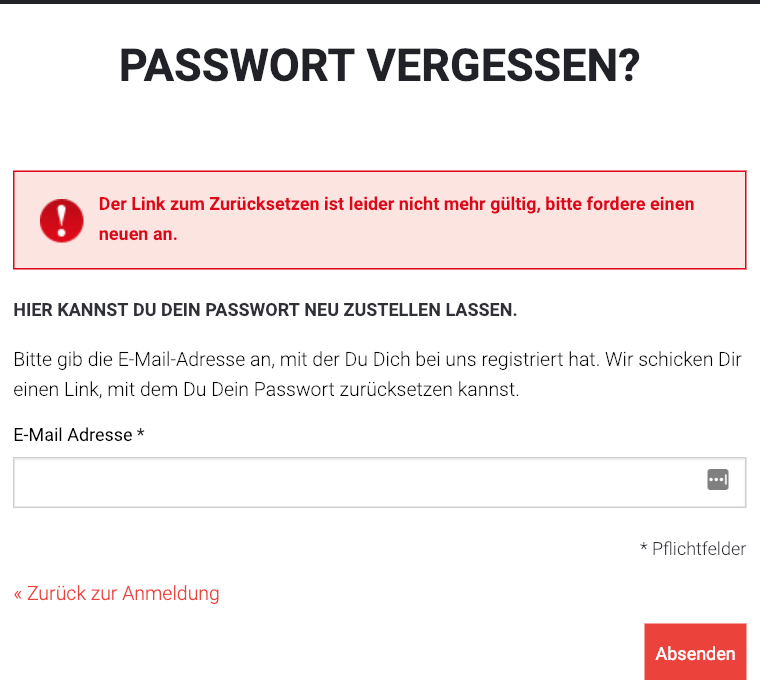 Go to Magento 1.9.3.x Passwort zurücksetzen 